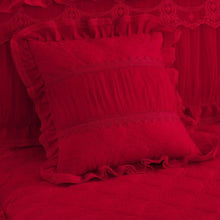 Load image into Gallery viewer, 1 Piece Lace Bed Skirt +2pieces Pillowcases bedding set Princess Bedding Bedspreads sheet Bed For Girl bed Cover King/Queen size
