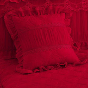 1 Piece Lace Bed Skirt +2pieces Pillowcases bedding set Princess Bedding Bedspreads sheet Bed For Girl bed Cover King/Queen size