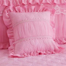 Load image into Gallery viewer, 1 Piece Lace Bed Skirt +2pieces Pillowcases bedding set Princess Bedding Bedspreads sheet Bed For Girl bed Cover King/Queen size
