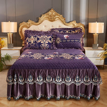 Load image into Gallery viewer, High Grade Luxury Soft Bed Skirt Winter Plush Thick Quilted Bed Cover Skirt King Queen Pad Bedspread Not Including Pillowcase
