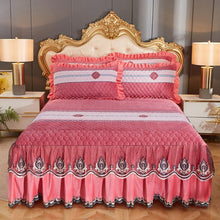 Load image into Gallery viewer, High Grade Luxury Soft Bed Skirt Winter Plush Thick Quilted Bed Cover Skirt King Queen Pad Bedspread Not Including Pillowcase
