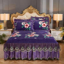Load image into Gallery viewer, High Grade Luxury Soft Bed Skirt Winter Plush Thick Quilted Bed Cover Skirt King Queen Pad Bedspread Not Including Pillowcase
