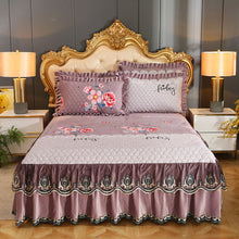 Load image into Gallery viewer, High Grade Luxury Soft Bed Skirt Winter Plush Thick Quilted Bed Cover Skirt King Queen Pad Bedspread Not Including Pillowcase
