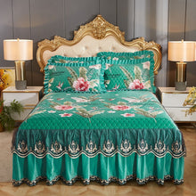 Load image into Gallery viewer, High Grade Luxury Soft Bed Skirt Winter Plush Thick Quilted Bed Cover Skirt King Queen Pad Bedspread Not Including Pillowcase
