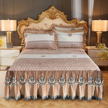 Load image into Gallery viewer, High Grade Luxury Soft Bed Skirt Winter Plush Thick Quilted Bed Cover Skirt King Queen Pad Bedspread Not Including Pillowcase
