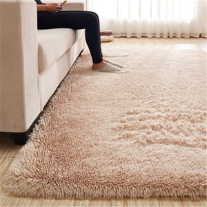 จัดส่งฟรี 80x120 ซม.หนาผ้าไหมล้างผม Non-SLIP ห้องนั่งเล่นพรมพรมกาแฟตารางผ้าห่มห้องนอน YOGA MAT