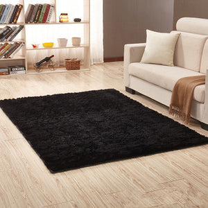 จัดส่งฟรี 80x120 ซม.หนาผ้าไหมล้างผม Non-SLIP ห้องนั่งเล่นพรมพรมกาแฟตารางผ้าห่มห้องนอน YOGA MAT