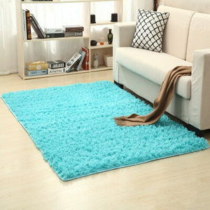 จัดส่งฟรี 80x120 ซม.หนาผ้าไหมล้างผม Non-SLIP ห้องนั่งเล่นพรมพรมกาแฟตารางผ้าห่มห้องนอน YOGA MAT