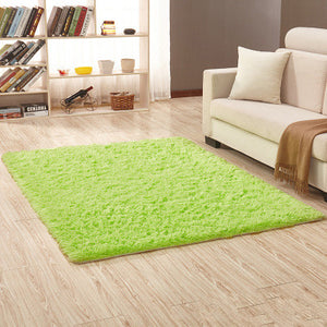 จัดส่งฟรี 80x120 ซม.หนาผ้าไหมล้างผม Non-SLIP ห้องนั่งเล่นพรมพรมกาแฟตารางผ้าห่มห้องนอน YOGA MAT