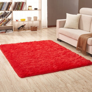 จัดส่งฟรี 80x120 ซม.หนาผ้าไหมล้างผม Non-SLIP ห้องนั่งเล่นพรมพรมกาแฟตารางผ้าห่มห้องนอน YOGA MAT
